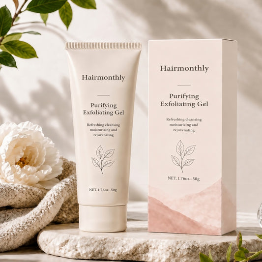 Hairmonthly® Purifying Exfoliating Gel Target dark spots, rough skin, skin tags & eczema – gently, effectively, naturally.